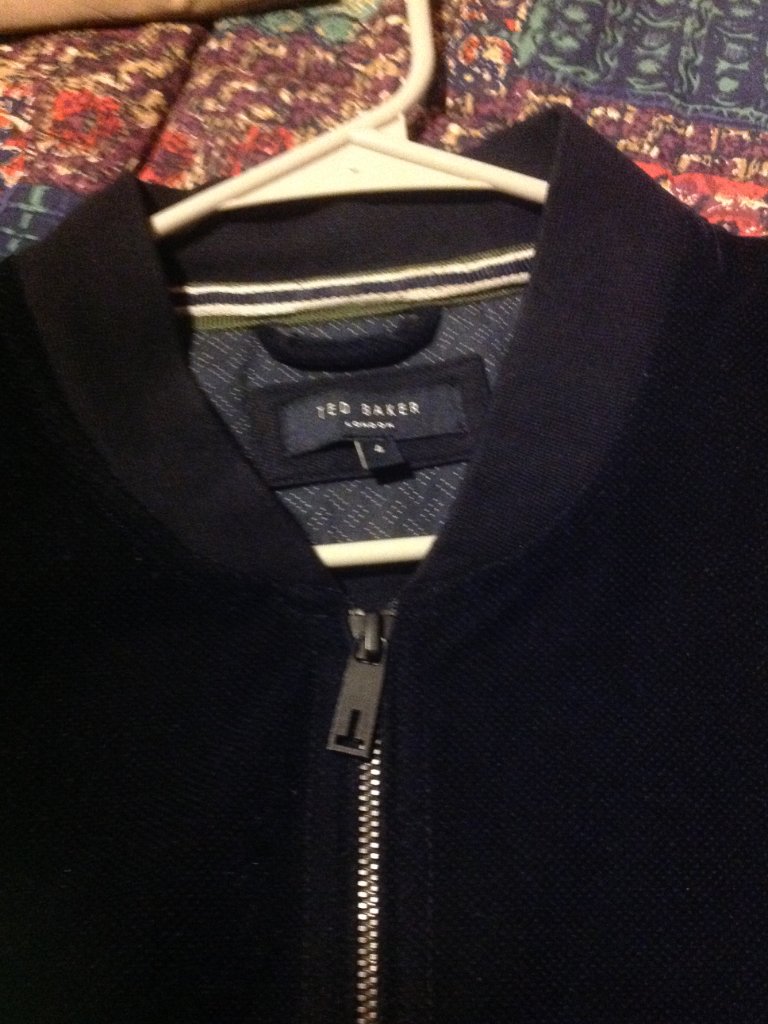 Ted Baker Men's Large (4) Very Dark Navy Lightweight Jacket - Never Worn